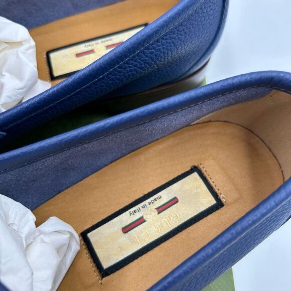 Men’s Gucci, leather web horse bit loafer size 8 fits 9  US maiden Italy - Picture 5 of 9